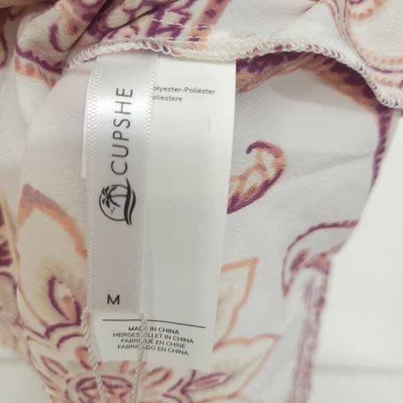 NWT CUPSHE Beach Paisley Dress SZ Medium - Picture 5 of 11